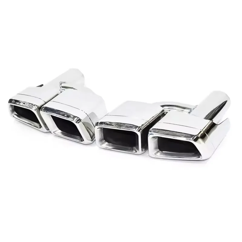 Выпускной наконечник 63 мм для Mercedes-Benz C-Class W204 W205 E-Class W212 W218 S-Clas W221 Upgrade AMG квадратная четырехвыходная выхлопная труба