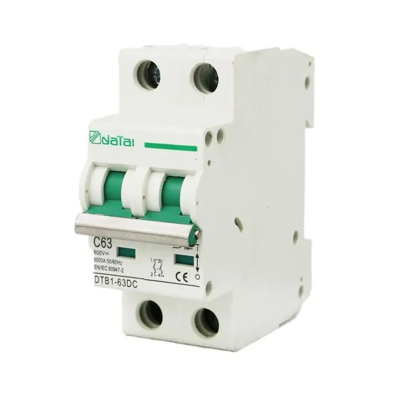 DTB1-63DC 12v-550V 2P 32A 36mm 40 dc circuit breaker for PV system solar power mini circuit breaker