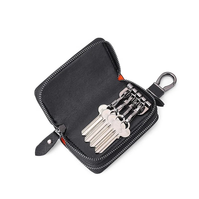 New Design Gift Men Women Genuine Leather Smart Car Key Organizer Holder  KeyChain Case Key Wallet
