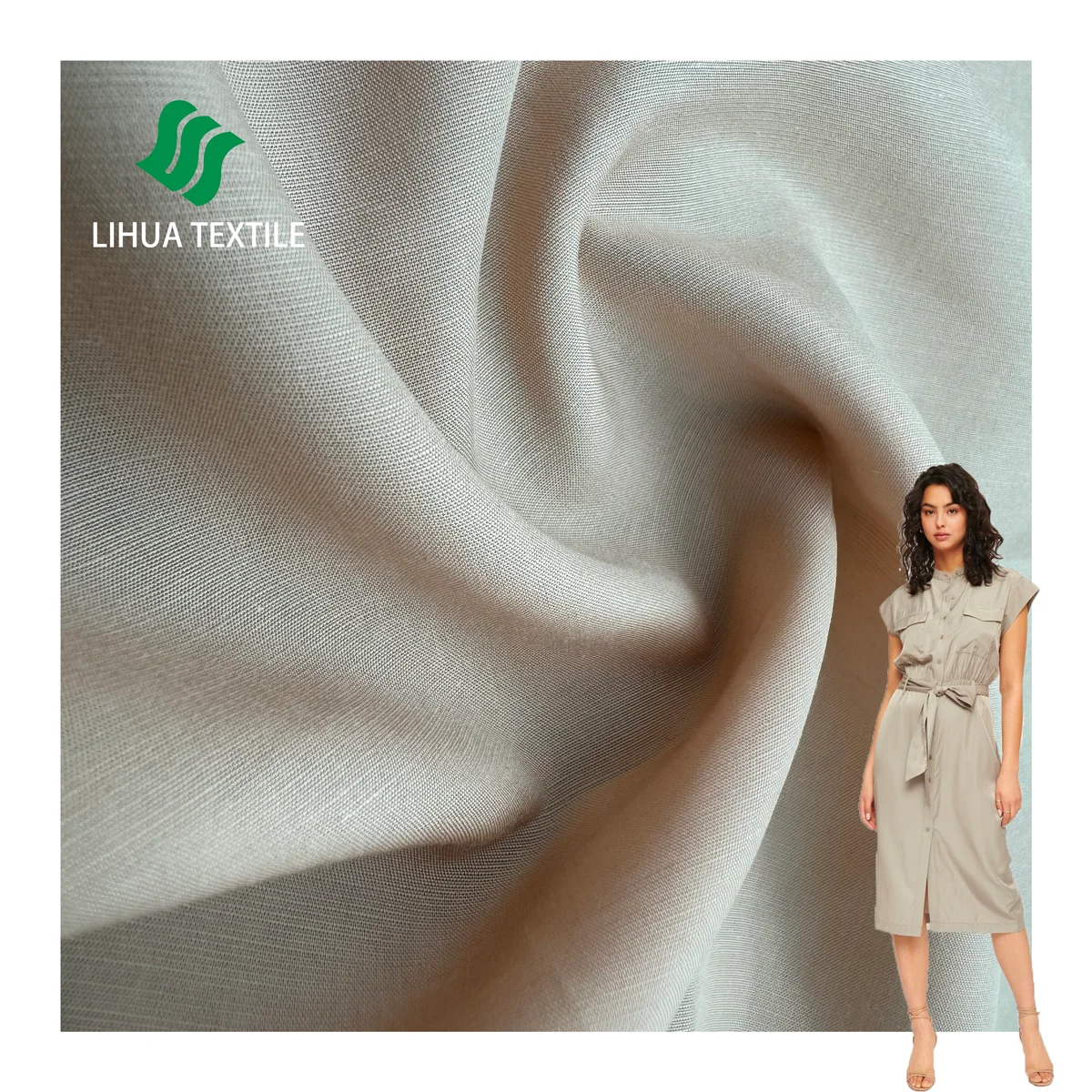 Tencel льняная ткань 94% TEL 6% L 60S * + 35S 94GSM Высококачественная Экологически чистая весна/лето легкая женская для платья