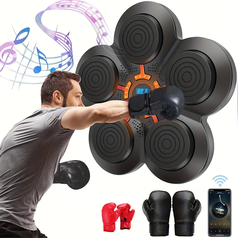 Home Boxing Target Trainer Dummy Training Fitness Wall Target Pad Light Up Smart Music Boxing Machine For Adult