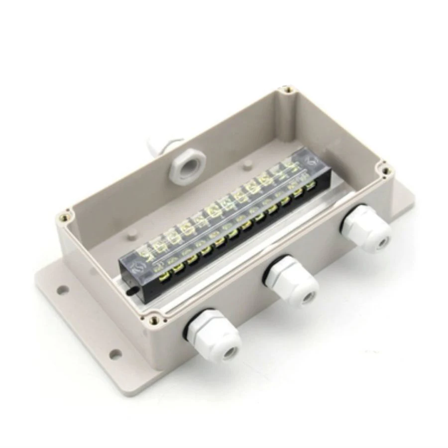158x90x60mm with 4 PG11 with ear Electrical Enclosure waterproof IP67 Junction Box with Terminal Block