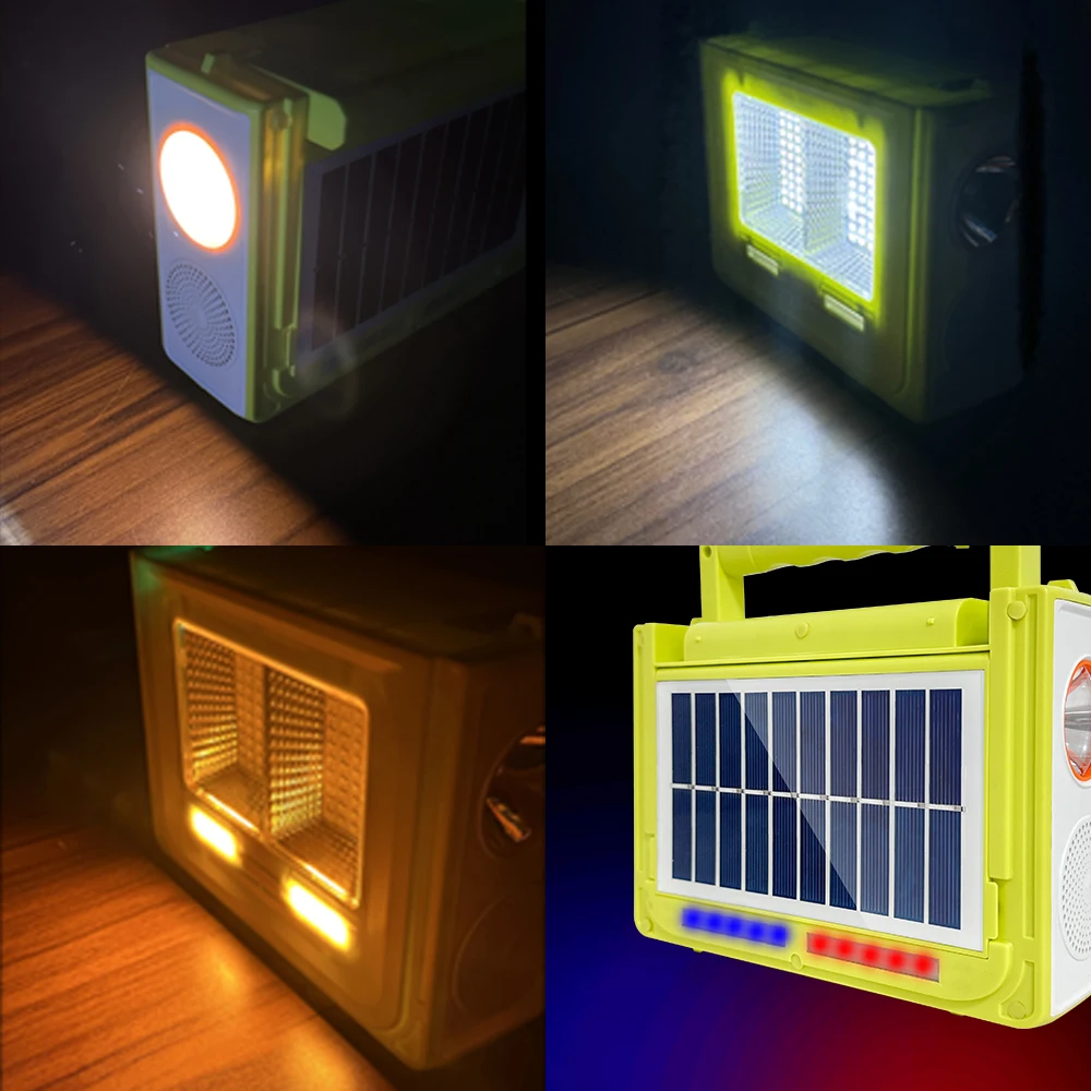 Portable system USB output Bluetooth speaker External light bulb Multi-function solar garden light led garden light