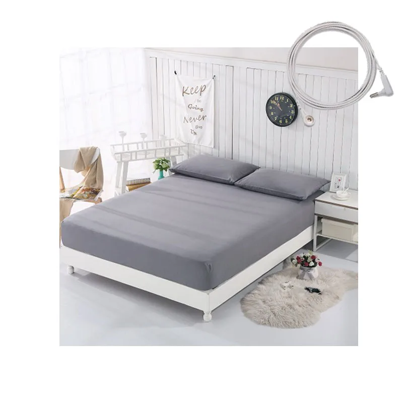 Grounding Sheets for Earthing Queen Size Grounding Fitted Bed Sheets with 15 Ft for Better Sleep US Sockets