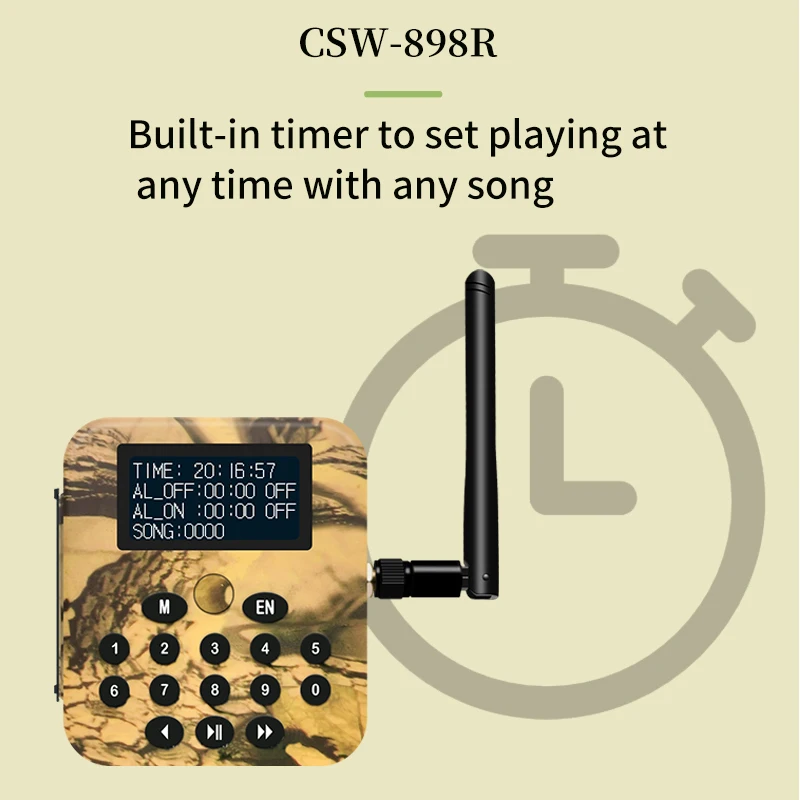 Hot Selling Factory Offer Outdoor Hunting Bird Caller MP3 with Remote Control 210 Songs Bird Voices Predator Sound Caller