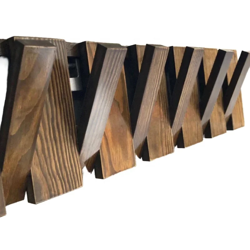 Beech hook wall hanger Nordic wall coat and hat rack entry door key decoration solid wood keyboard hook