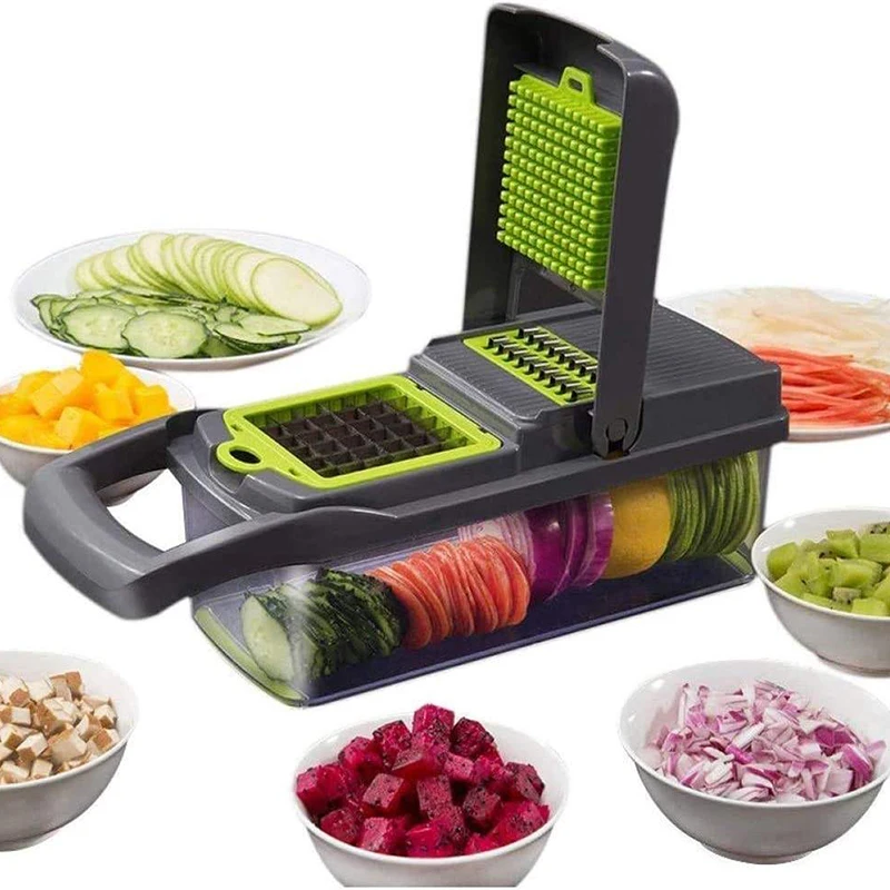 Multi functional Kitchen Accessories Mandoline Slicer Dicer Onion Veggie all-in-1 fast manual 12 in 1 vegetable chopper