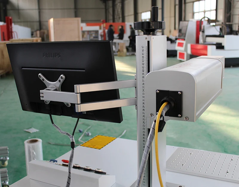 low price factory fiber laser marking machine 20w for with rotary