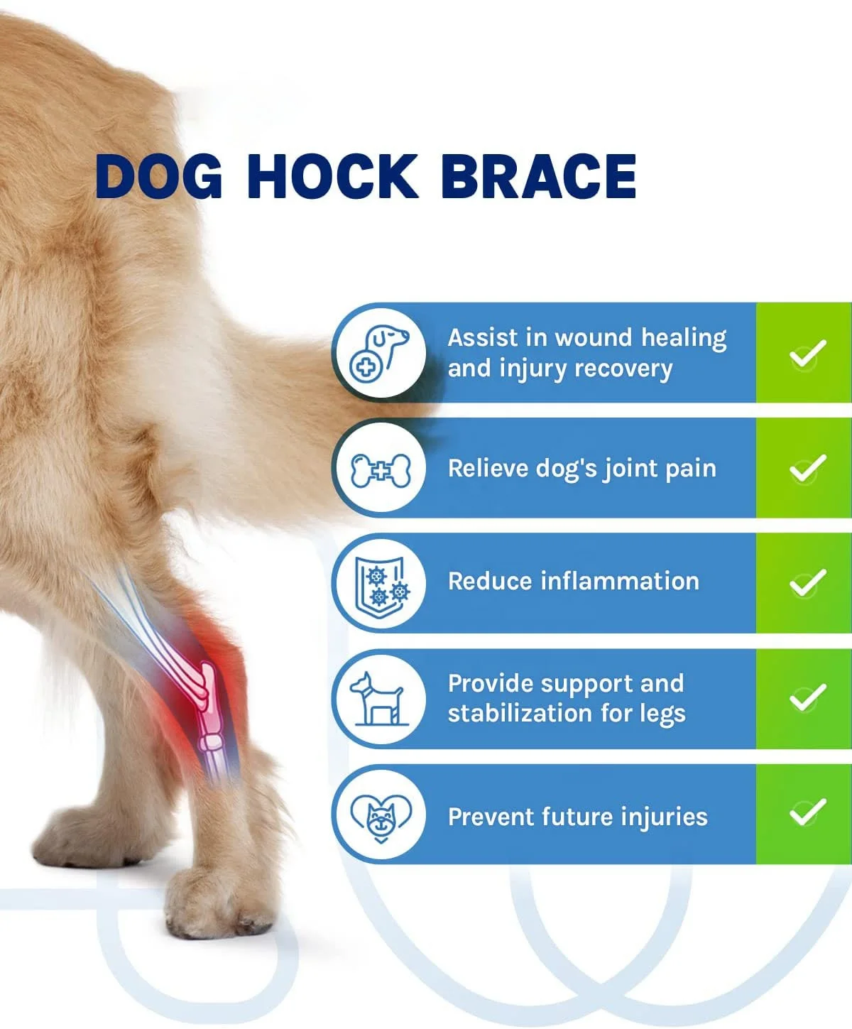 Hot Selling Compression ACL Arthritis Canine Pet Knee Support Wrap Injury Protector Joint Leg Dog Knee Brace