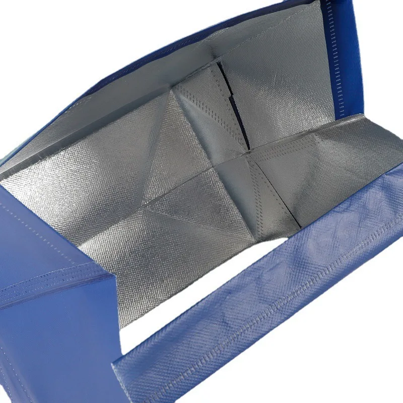 Non Woven Aluminum Foil Disposable Cooler Bag Small Takeaway Cold And Hot Drinks Coffee Food Delivery Thermal Insulated Bag