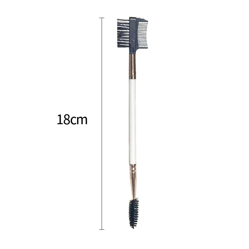 FEIYAN Wholesale Private Label Makeup Single Wooden 2 in 1 Eyebrow Eyelash And Eyebrow Comb Brush