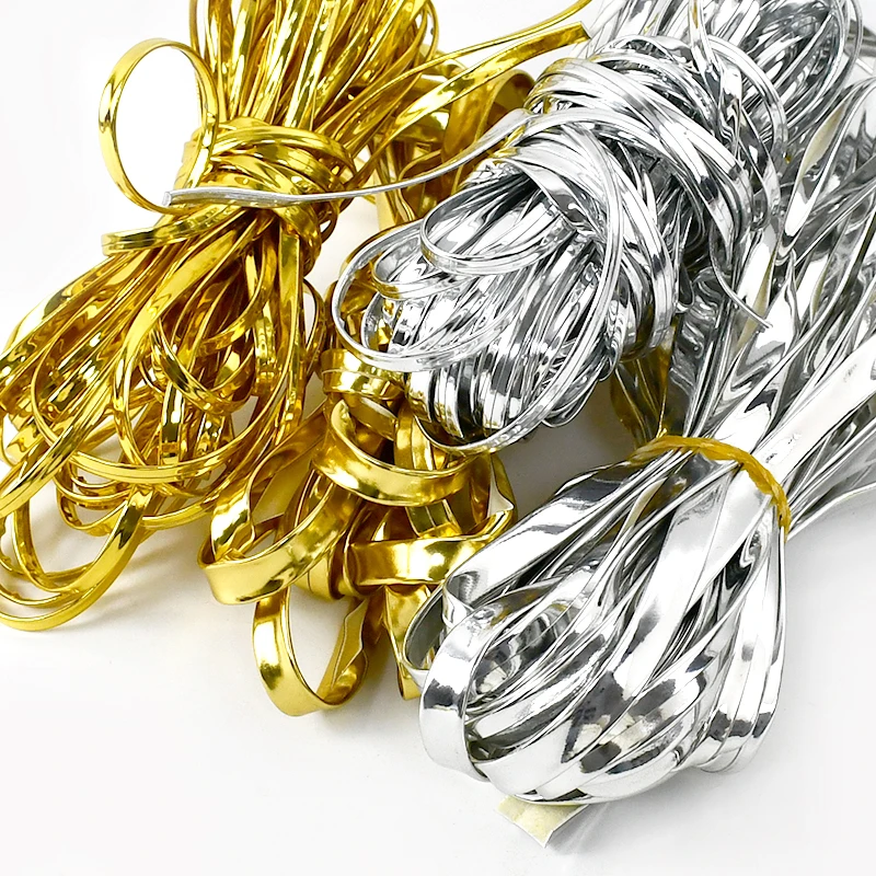 Meetee RC332 5/8/10mm Garment Bag Chain Accessories Mirror Gold Ribbon Rope DIY Necklace Jewelry Decorative Rope -PU Leather