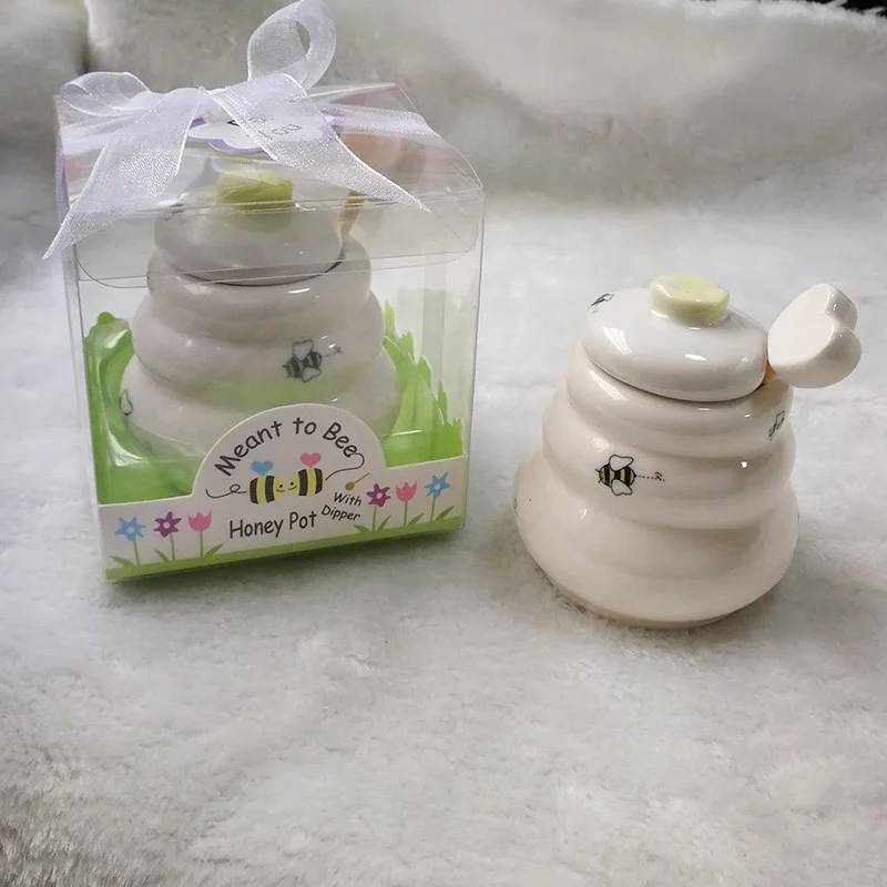 Ywbeyond Door Gifts Souvenirs wedding thank you gifts for guests Meant to Bee Porcelain Ceramic Honey  bee Pot