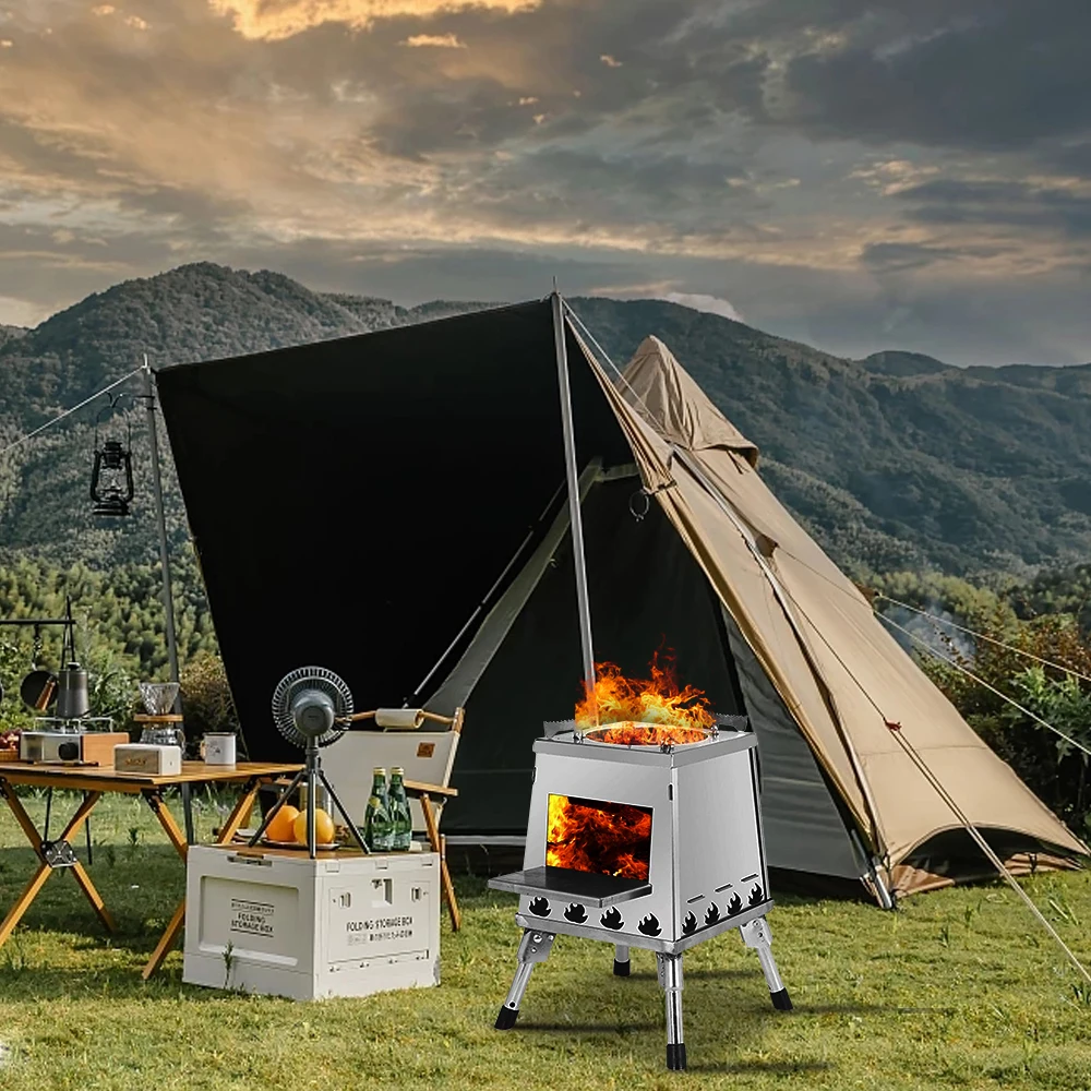 Multi-functional small size Outdoor camp hiking Travel road trip Firewood Stoves