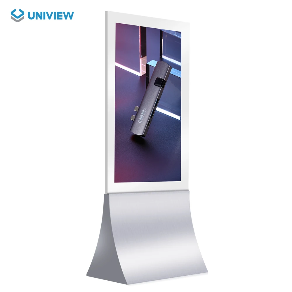 43 49 55 65 inch touch screen dual sided kiosk advertising manufacture floor stand display