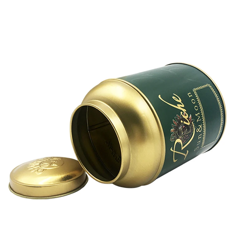 18 Years Factory Custom Special Shape Tinplate Box America Coffee Packaging Metal Box Dia120x90(h)mm or Customized Size XH12090