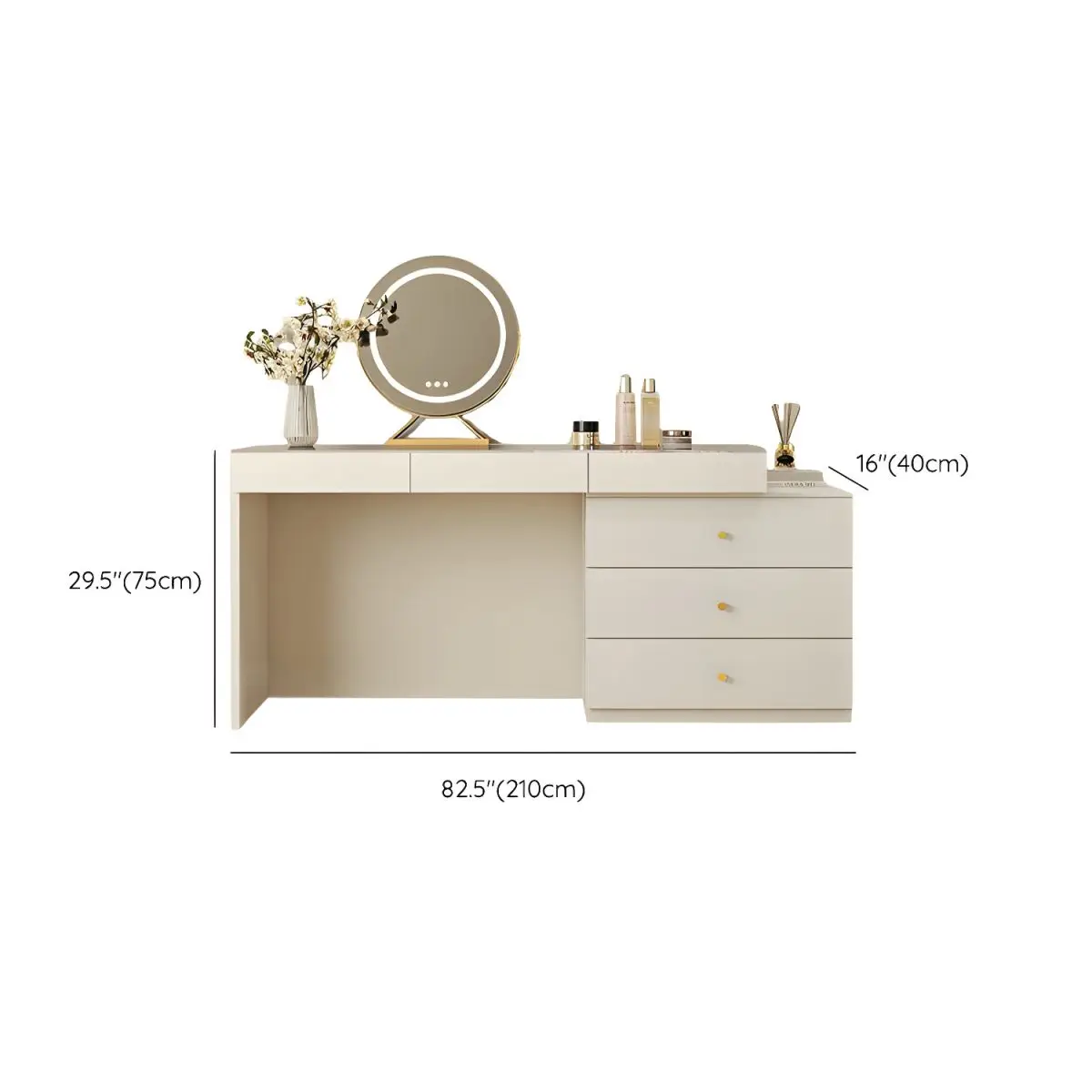 Factory Hot luxury selling Modern wooden dressing table with mirror and light dressing table for bedroom dressing table