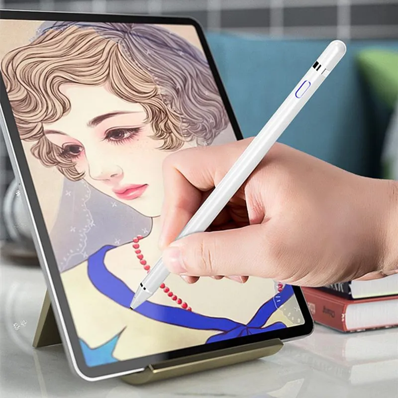 Перезаряжаемый Цифровой Металлический емкостный активный стилус для android iOS iPad