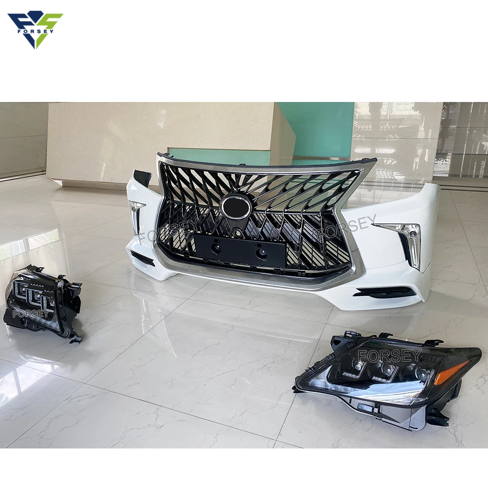 Front Bumper bodykit Lexus Lx 570 2012-2015 upgrade to 2018 T-rd body kits with headlight