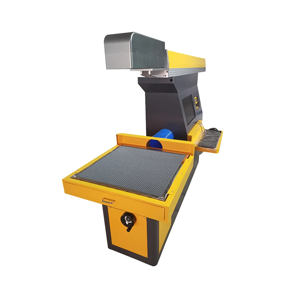 Dynamic Focusing 600*600mm 3D CO2 Galvo Laser Marking Machine for Fabric Textile Leather Jeans