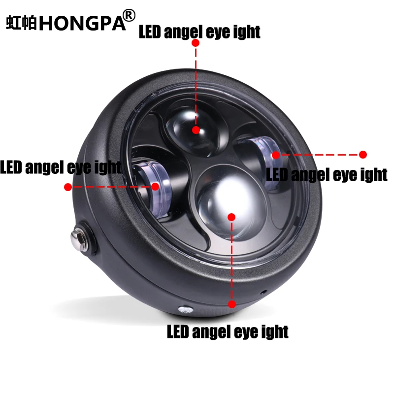 Motorcycle led headlights headlamp projector light For Chopper Bobber