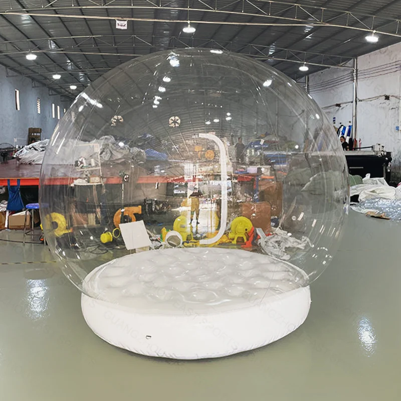 Outdoor Decorations Clear Dome Christmas Human Life Large Size Inflatable Snow Globe For Live Show