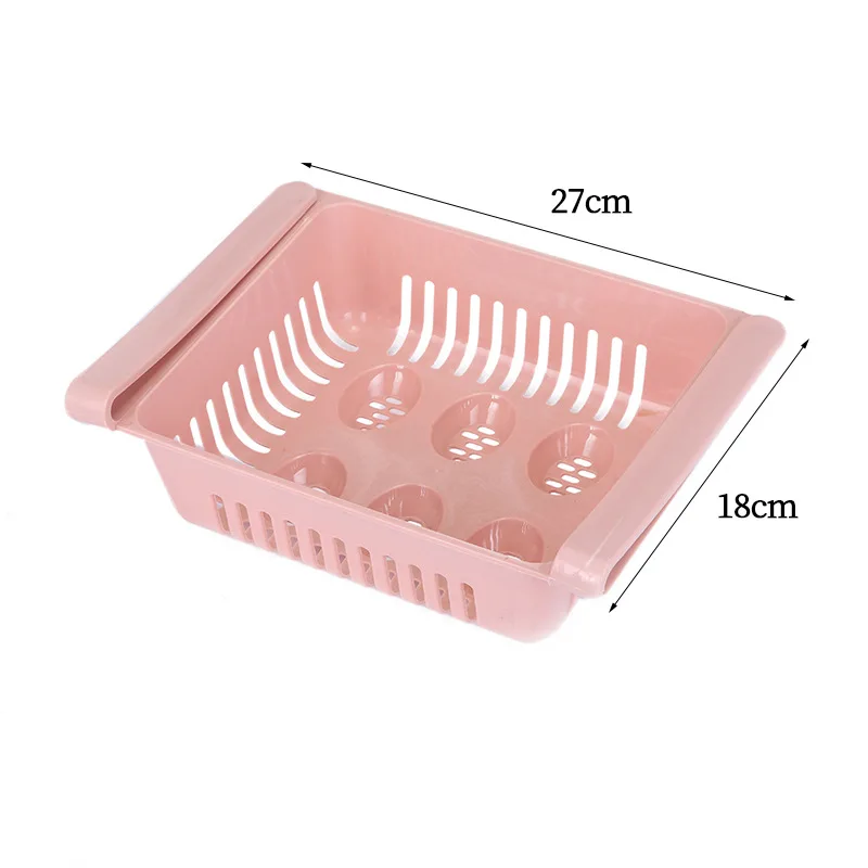 Multifunctional Plastic Drain Basket Straw Fruit Vegetable Refrigerator Scalable Storage Basket