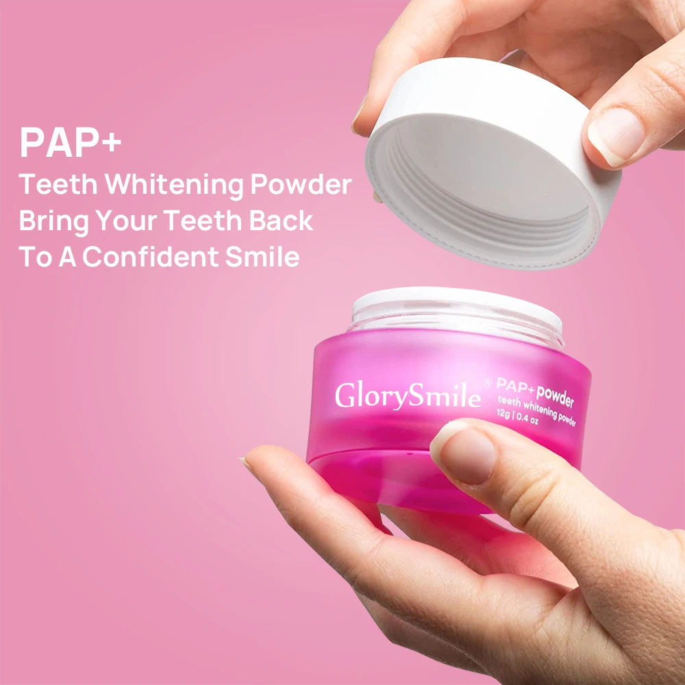 New Arrival Dental 100% Nature Upgrade Formula Mint Flavor PAP+ White Teeth Whitening Powder Private Label