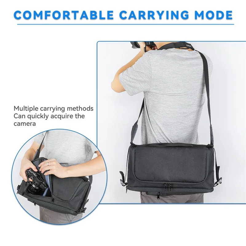 OEM Waterproof DSLR Camera Case Fashion Shoulder Bag with Video Camera Pouch Outdoor Photography Bag