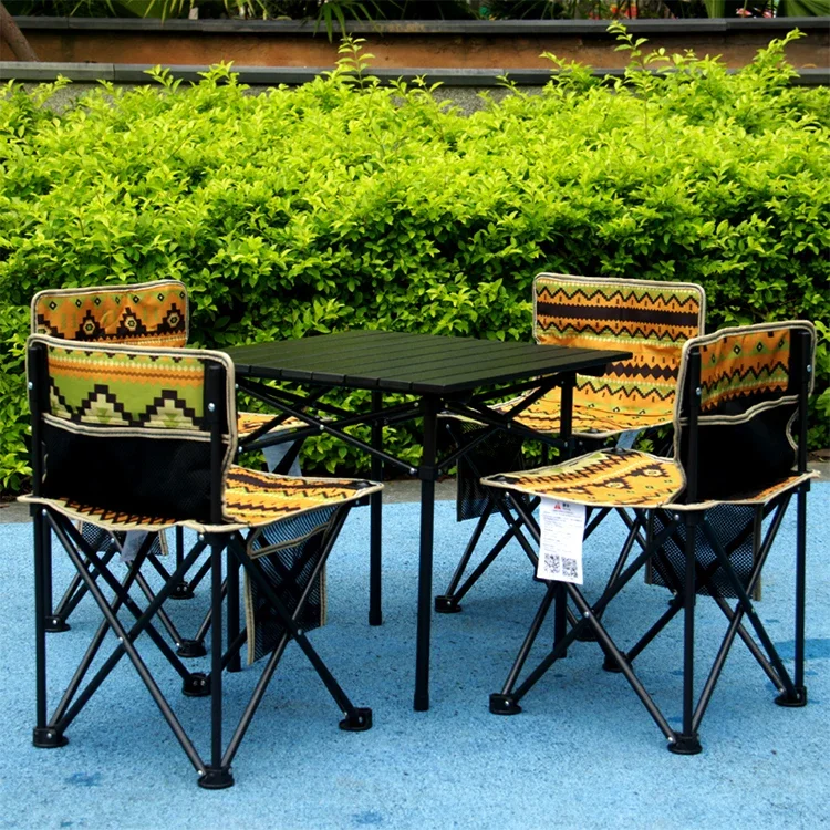 Multifunctional Portable Outdoor Garden Tables and Chairs Folding Camping Foldable Picnic Table With Chairs
