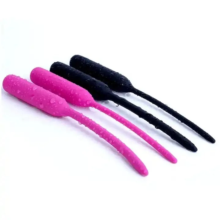 Urethral Plug Urine Blocking Mini Urethral Vibrator Urethral Masturbation Device Prostate Massage Silica Gel Vibrator Man