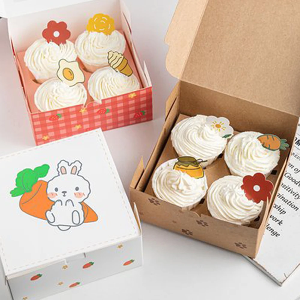 Коробка для торта одноразовая на заказ с окном коробка белая картонная крафт-бумага