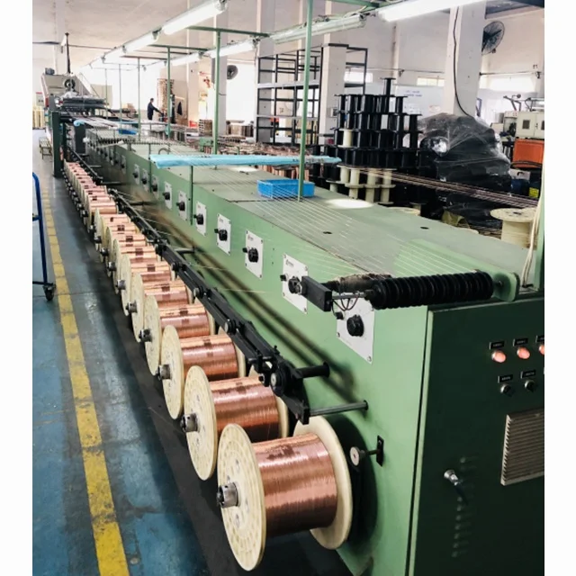 16-head tinned annealed copper wire making machine copper wire annealing tin coating machine