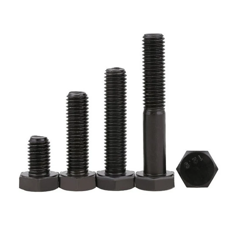 High-quality Carbon Steel Grade 12.9 Black Hexagon Head Bolts Din 931 Head Bolt Din 933 Head Bolt