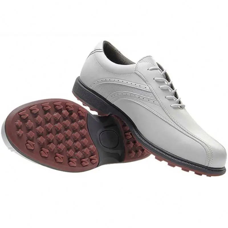 
Custom brand sale latest cheap leather rubber spike golf shoes for men 