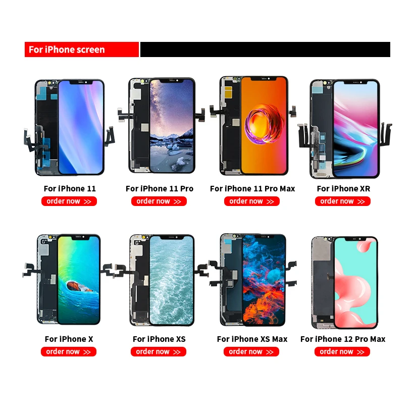 AMOLED Oem Original Oled Display For Iphone X Xs Xr 10 11 12 Mini Pro Max Replacement Mobile Phone Lcd Touch Screen