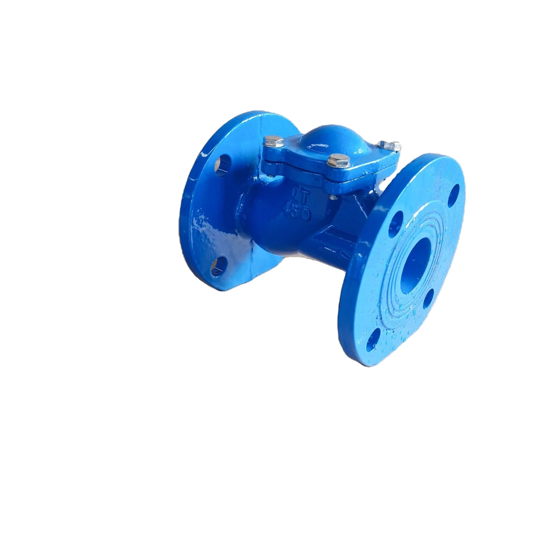 DIN-F6 Rubber Ball Check Valve Cast Iron One-way Non Return Type Valve