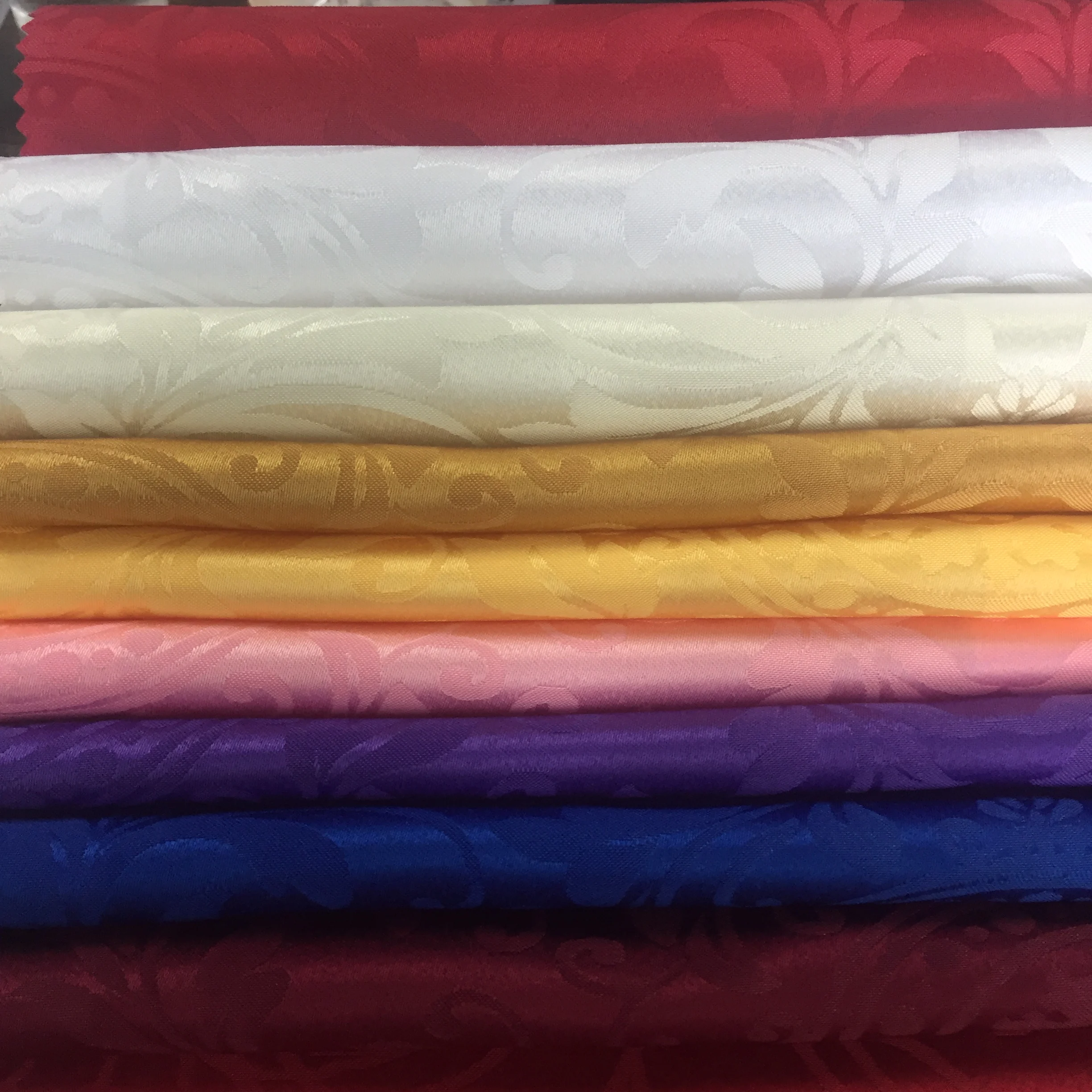 Wholesale Tablecloth Custom Size Wedding Solid Hotel Damask White Table Cover 120 Inch Round Tablecloth