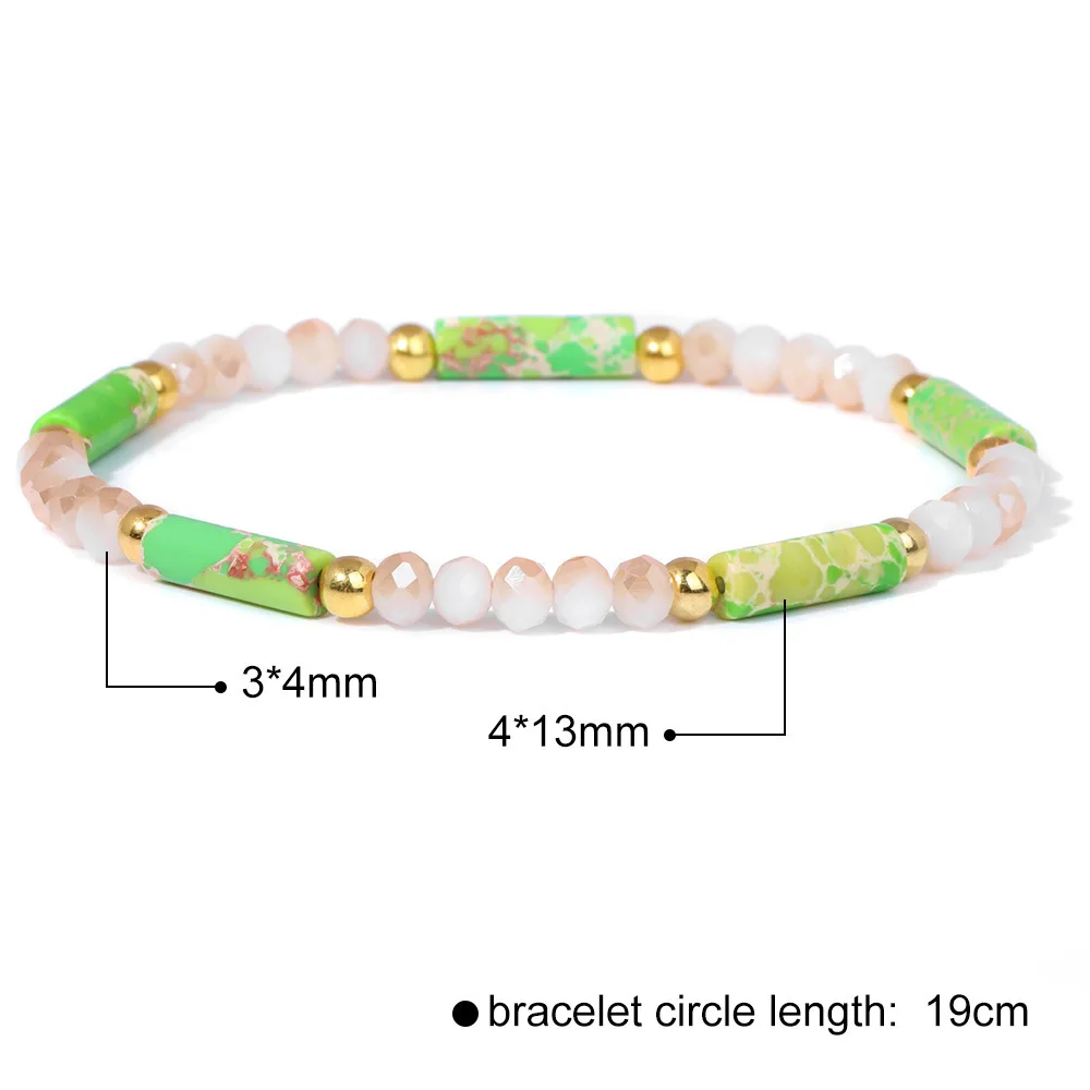 Wholesale Natural Stone Bracelet Colorful Handmade Chain Beaded Bohemian Pearl Bracelets for Woman