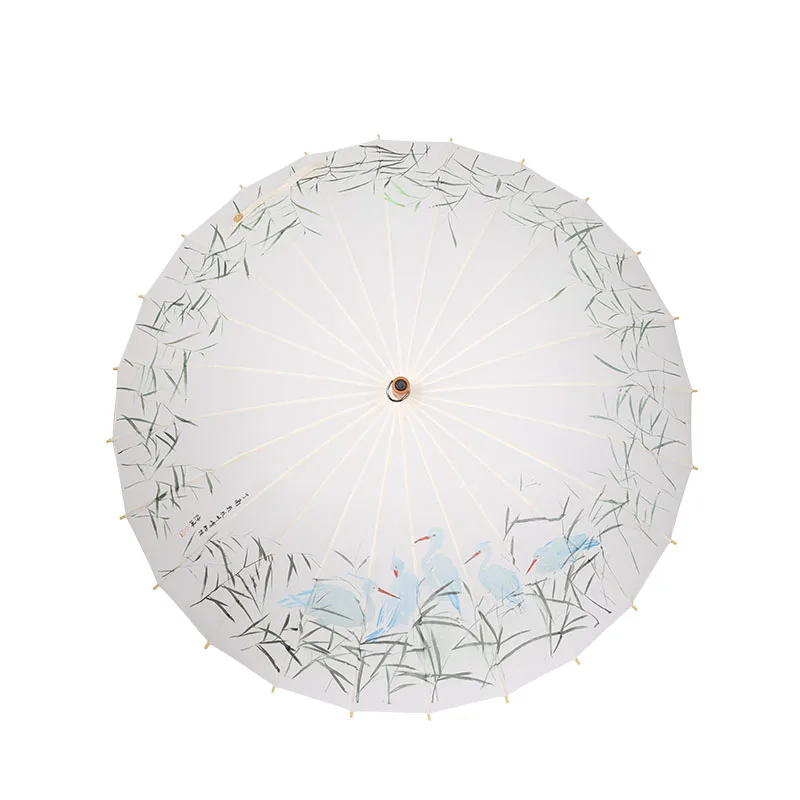 Custom Chinese China umbrella style decoration DIY blank bamboo umbrella white paper umbrella