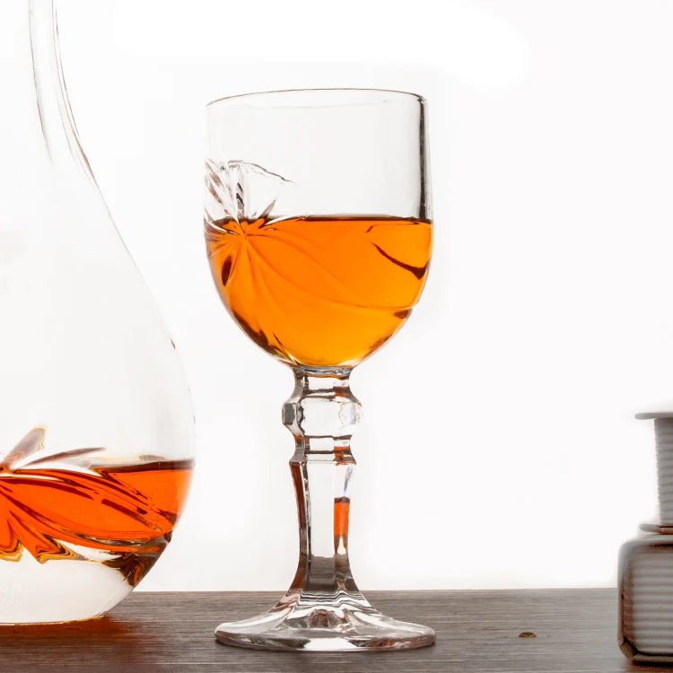 top grade gift set 7oz crystal wine and water chalice goblet stocks LCL