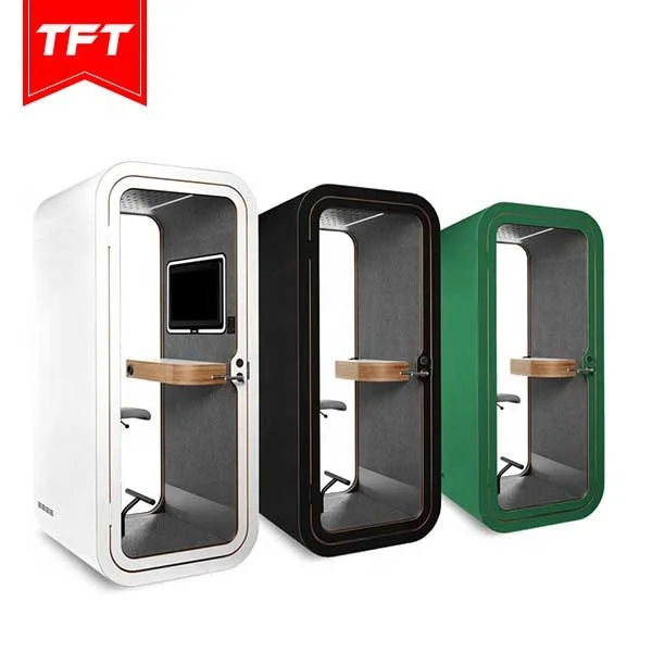 
Hot Sale Indoor Europe Quiet Mobile Coworking Space Metal Small Soundproof Phone Booth for Home 