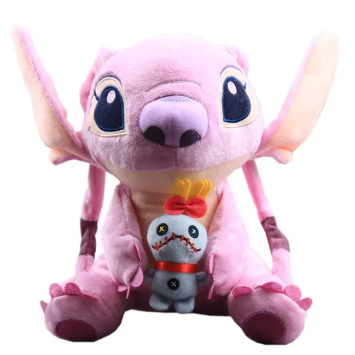 Hot Selling Custom 10-110cm Cute Anime Cartoon Animal Stitch Soft Pink Plush Doll Stuffed Toy For Birthday Gifts