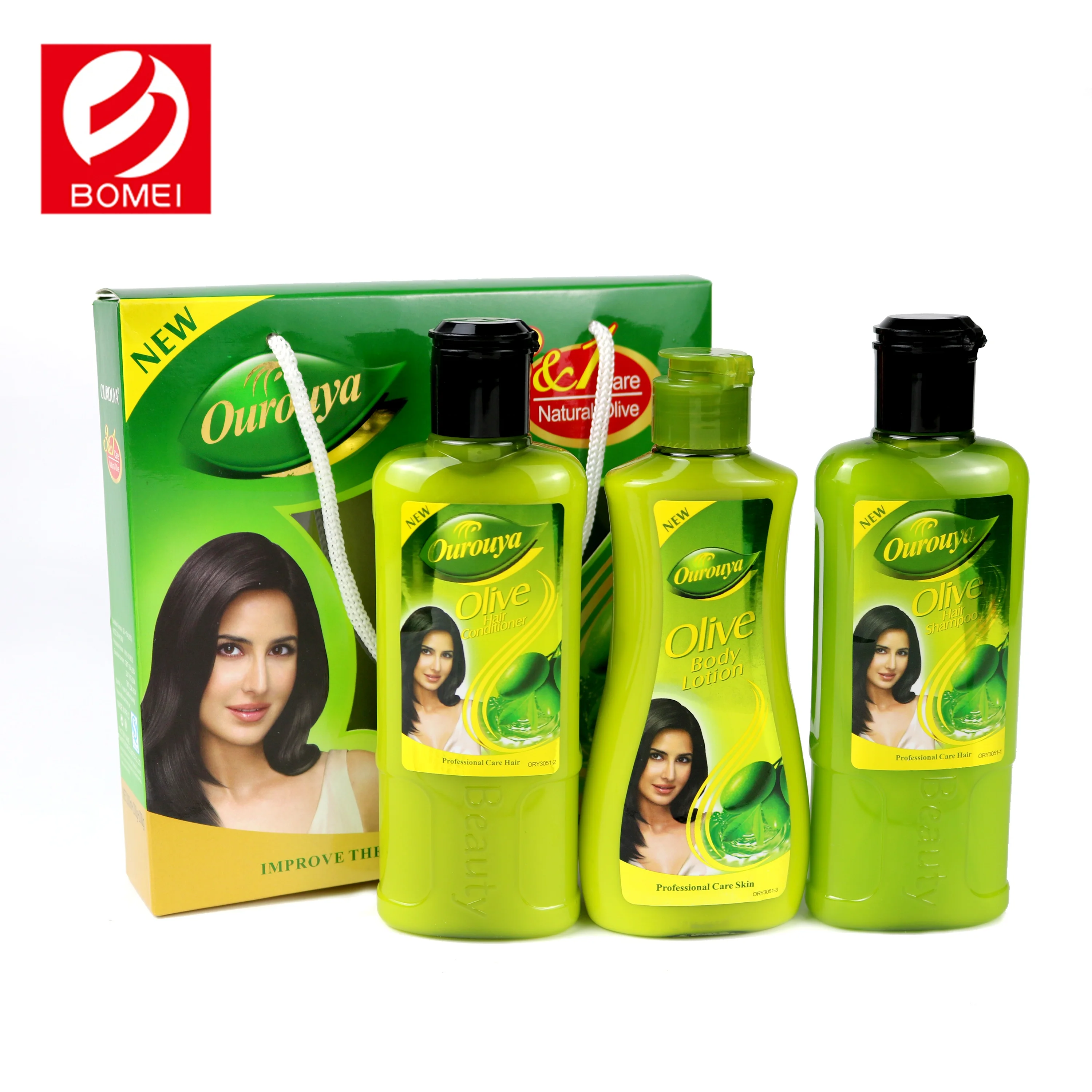 
High quality natural olive oil shampoo and conditoiner hair care set 