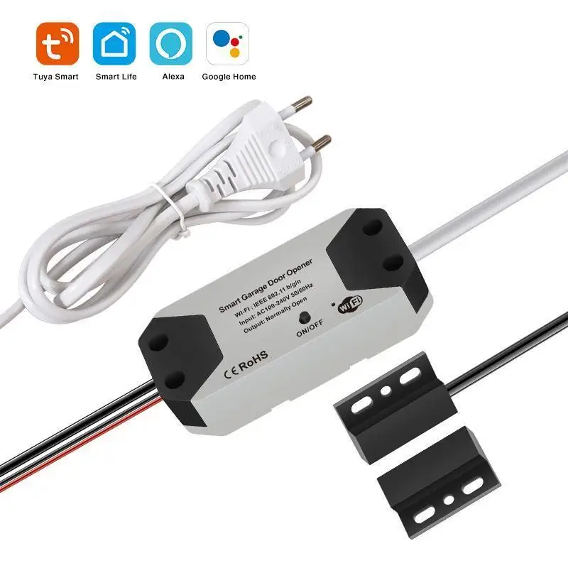 Glomarket Tuya WiFi Garage Door Switch Opener Smart Gate Door Controller APP Remote Works With Alexa Assistant Google