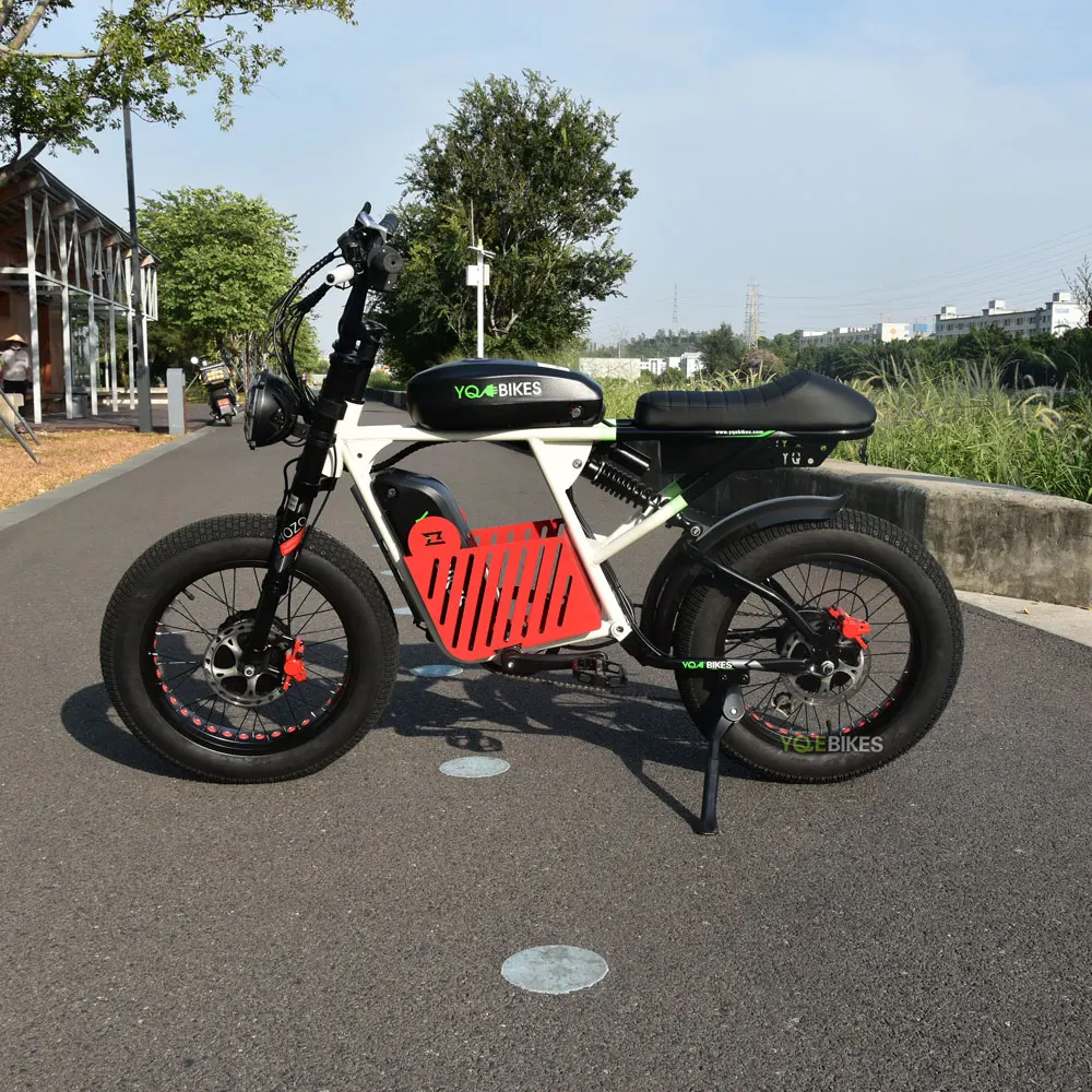 YQEBIKES Free Shipping Super Suspension Inverted Fork 3000W 40Ah Dual Drive Double Battery Fat City Mountain MTB E Bike Bicycle