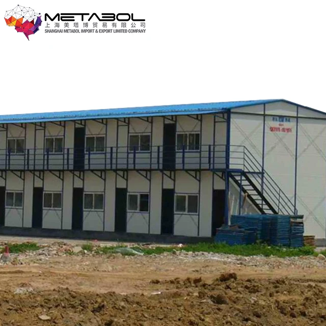 Prefab House 2 Floors  -  PPGI with Glasswool, Dimensions 6055x2435x5792mm Fire Resist and Fast Assembling mobile 2020