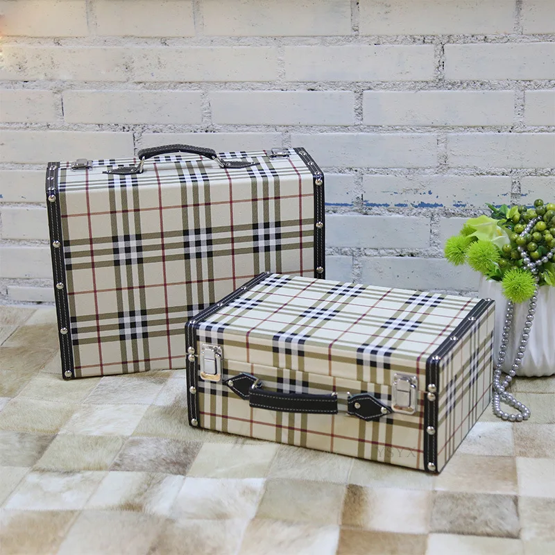 Chinese manufacturers wholesale leather suitcases decorative suitcases vintage suitcases for home wedding venues set of 2
