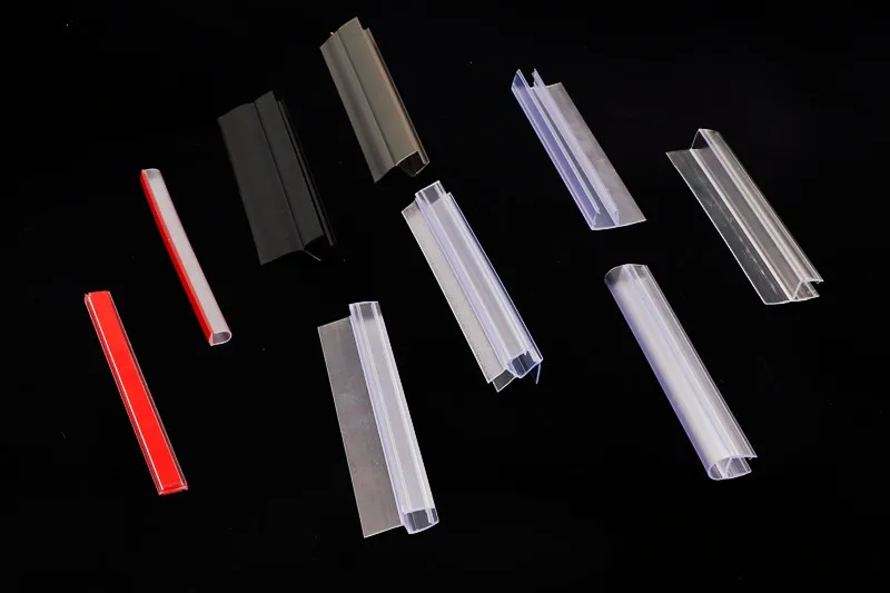 Shower Screen Water Seal Plastic PVC Waterproof strip Bathroom Profile seal Sealant Strips Rubber for Shower glass door