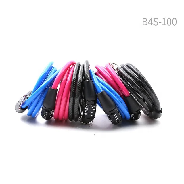 V00034200 Combination Candado Flexible Para Viajes Chain Bicycle Cable Padlock custom 4 Digit padlock Combination for bicycle